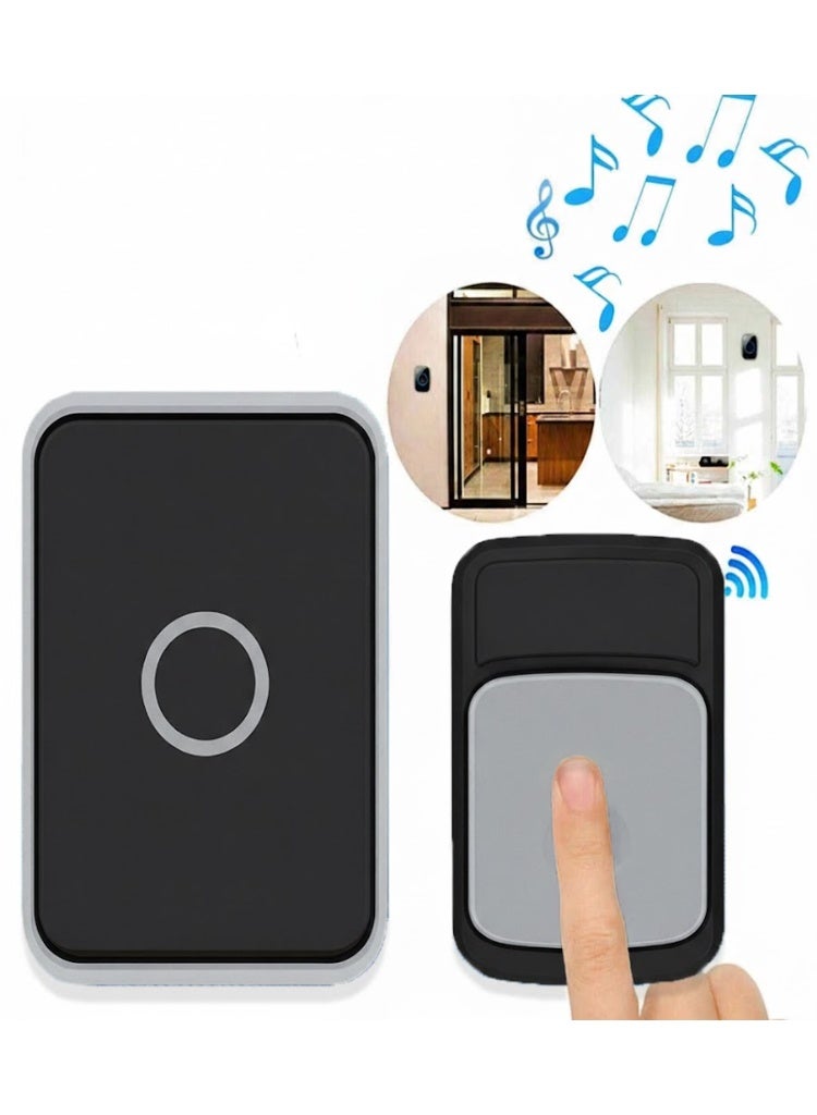 Wireless Doorbell with 36 Chimes, 5 Volume Levels, Long-Range Signal, Low Power Consumption, 12V 23A Battery – Easy Installation for Home, Office & Elderly Care (Assorted Color)) - Image 4